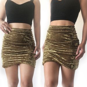 Free People Velvet Mini Skirt, Size XS